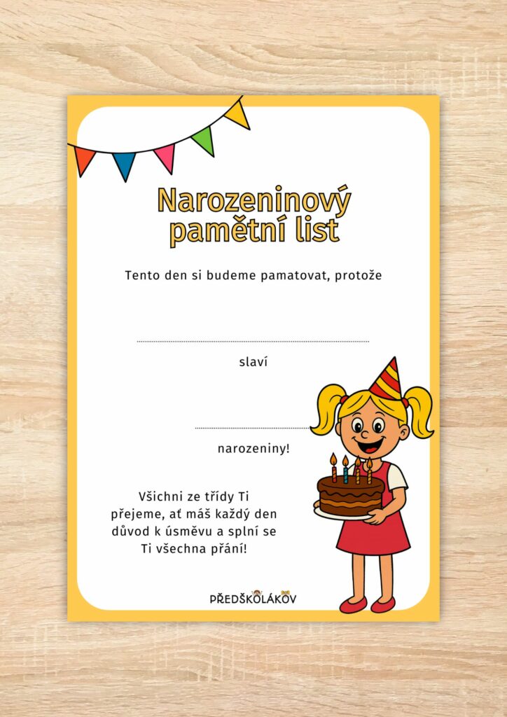 Narozeninový pamětní list