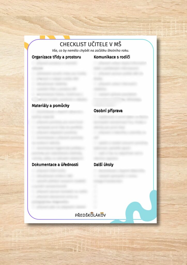 Checklist na začátek roku
