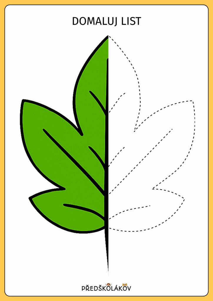 Grafomotorika s listem II. – pracovní list