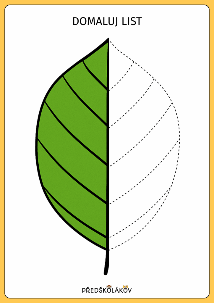 Grafomotorika s listem III. – pracovní list