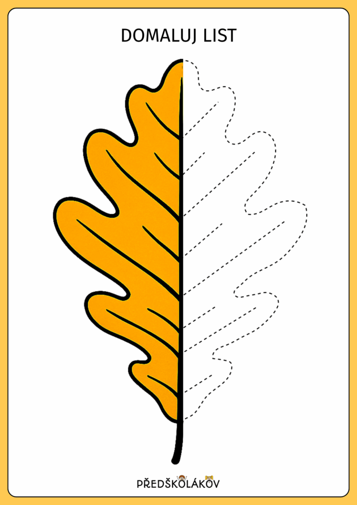 Grafomotorika s listem IV. – pracovní list