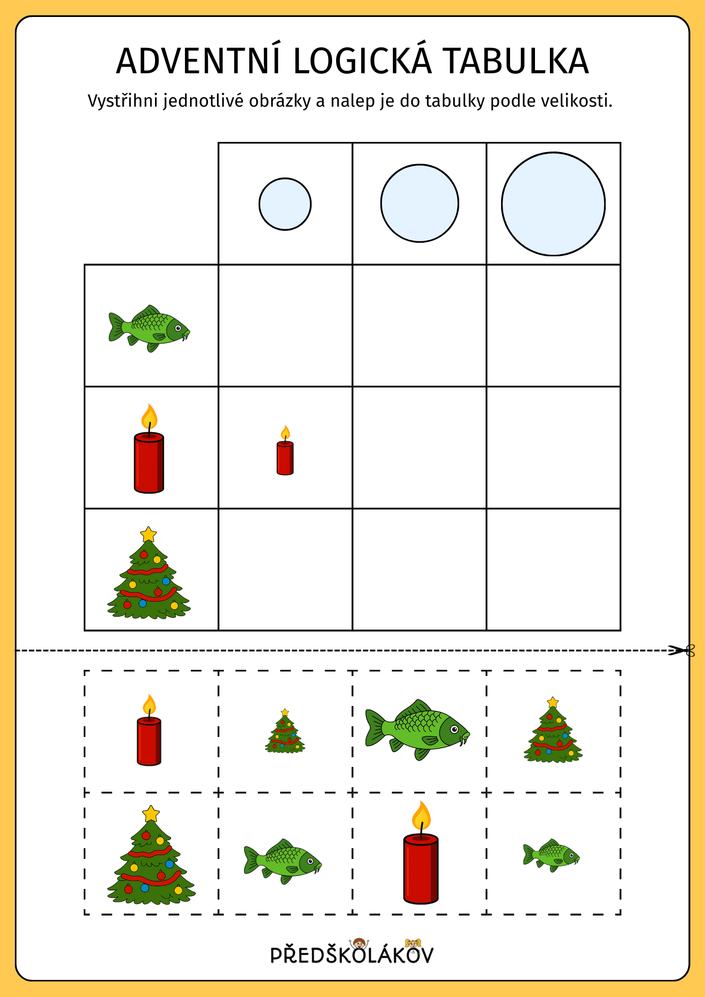 adventní logická tabulka