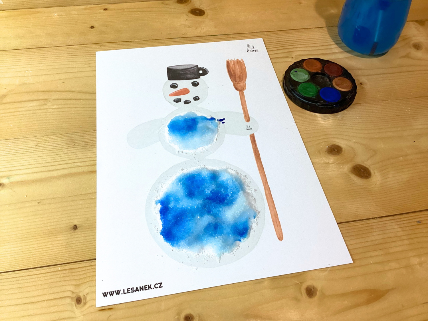 senzorické hraní se sněhulákem