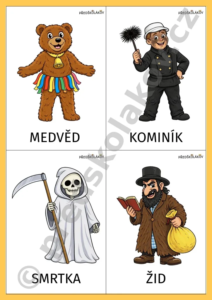 Demonstrační obrázky k masopustu