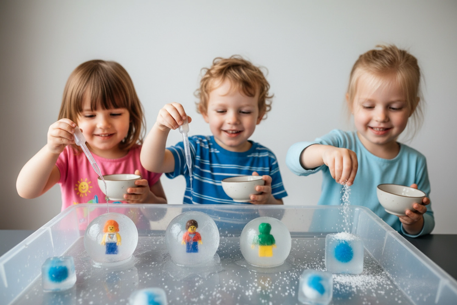 sensory play pro děti na téma „bruslení“