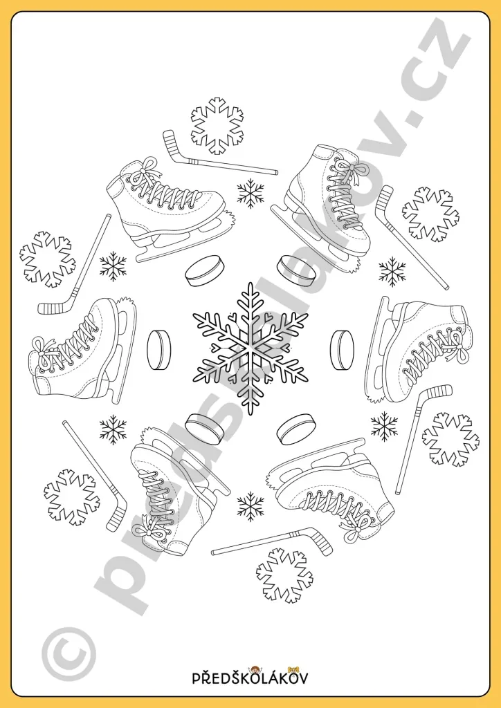 Zimní sporty – mandala