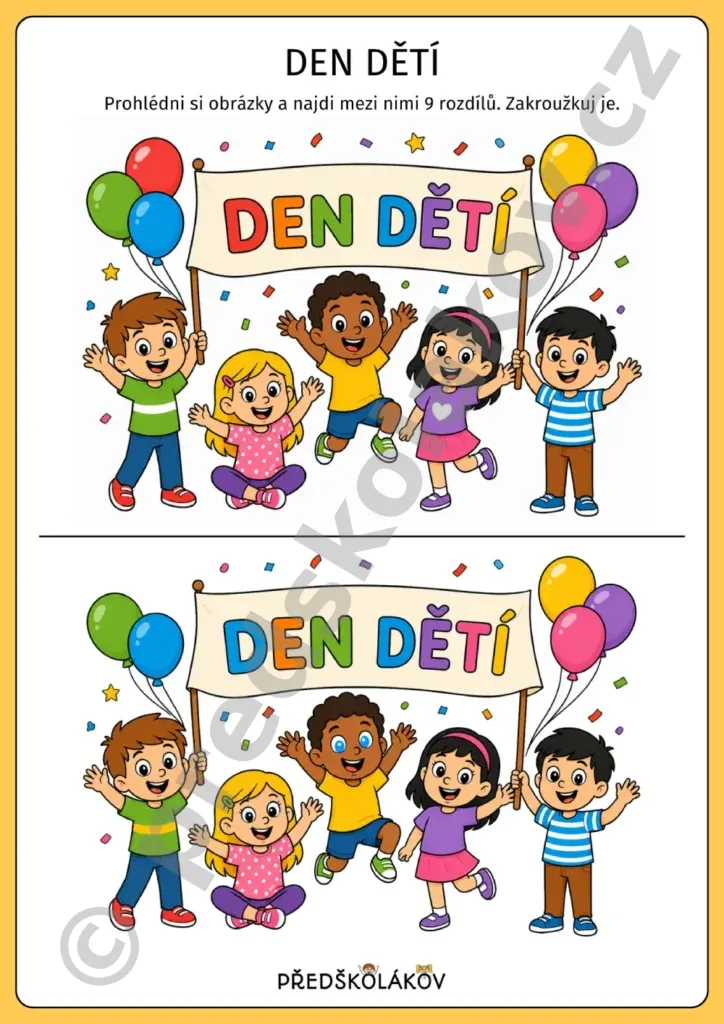Den dětí – rozdíly
