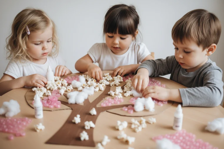Kvetoucí jabloň jako sensory play pro děti