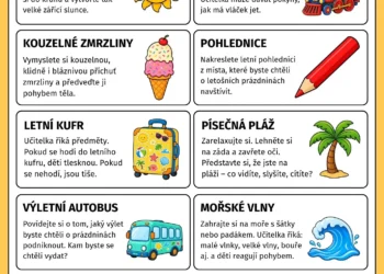 Prázdniny – úkolové kartičky