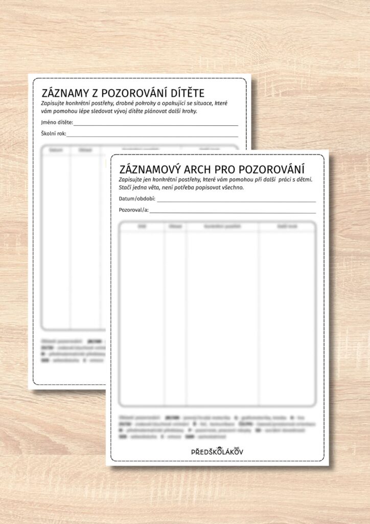 Záznamové archy pro pozorování