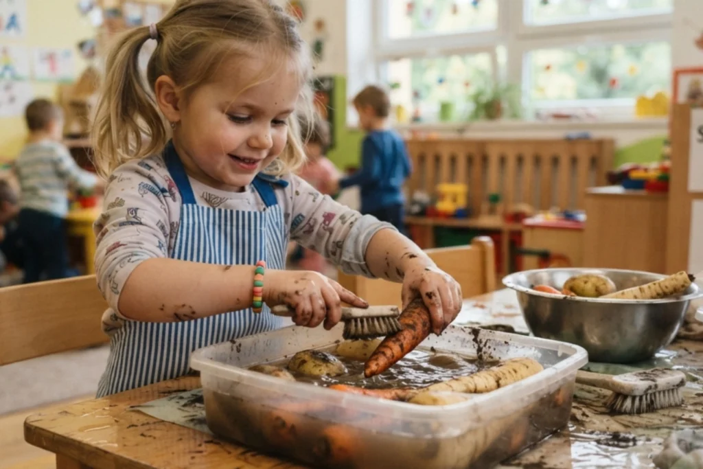 Zelenina všemi smysly  – sensory play pro děti