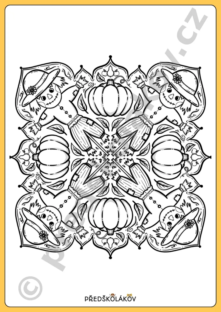 Podzim – mandala s&nbsp;dýněmi
