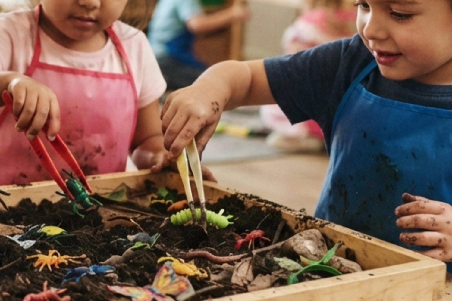 sensory play pro děti na téma tažní ptáci